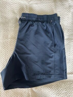Pacific Trail Dark Blue Elastic Waist Athletic Shorts